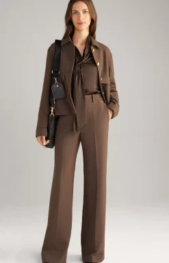 Sale JOOP! Trousers with Pressed Creases in dark brown