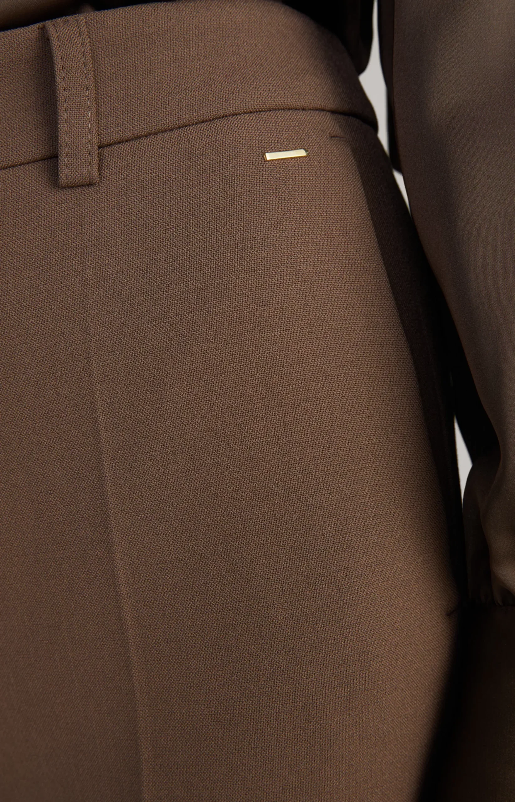 Sale JOOP! Trousers with Pressed Creases in dark brown