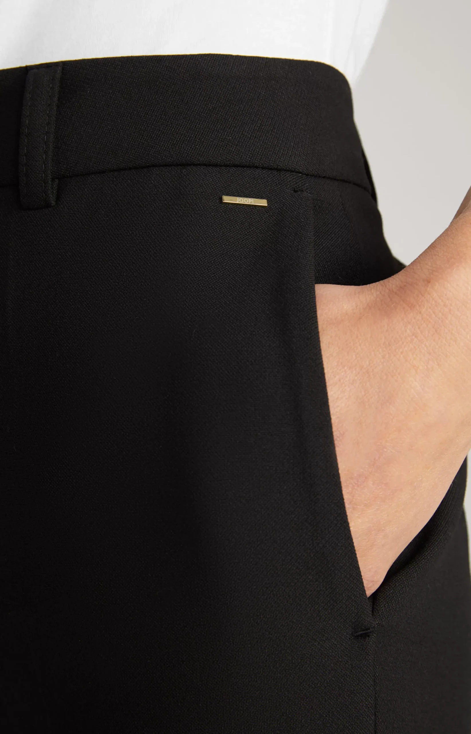 Online JOOP! Trousers with Pressed Creases in black