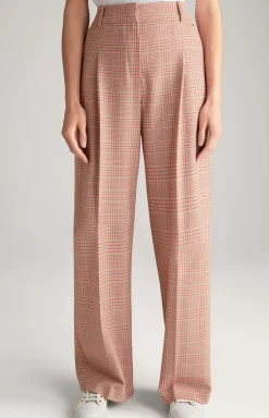 Best JOOP! Twill trousers in Beige/Red Check red/beige