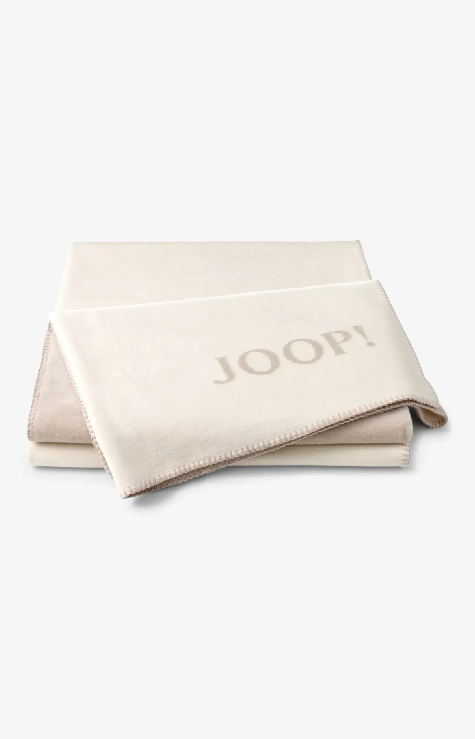 JOOP! Uni-Doubleface blanket in ecru feather Ecru/feather