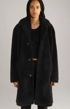 New JOOP! Unisex Teddy Fur Coat in black