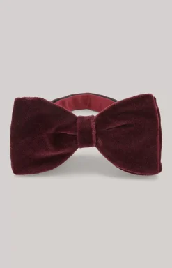 Sale JOOP! Velvet bow tie in dark red
