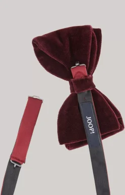 Sale JOOP! Velvet bow tie in dark red