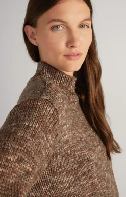 Sale JOOP! Virgin Wool Knitted Sweater in Mottled Taupe/Ecru taupe/ecru mottled
