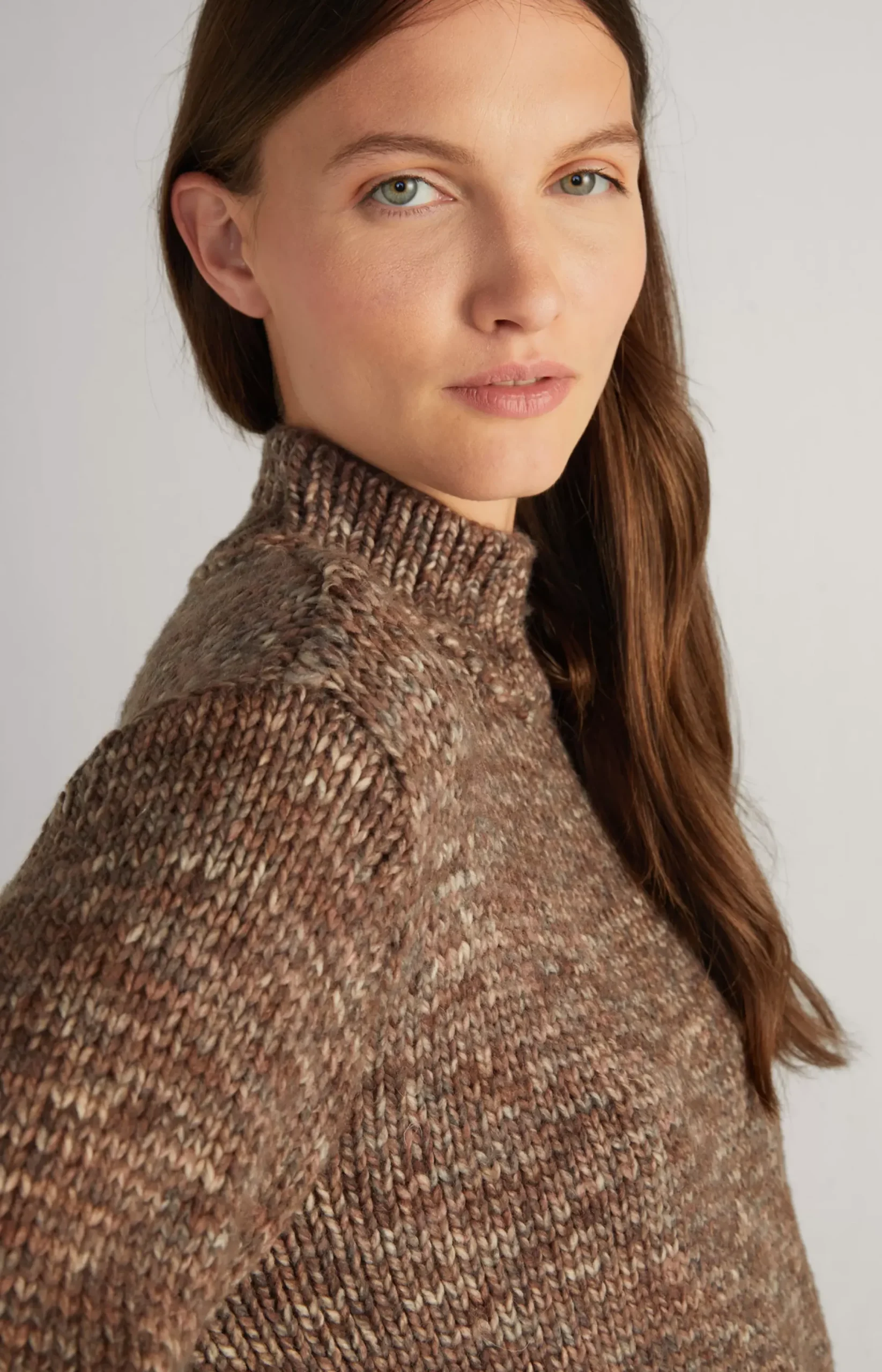 Sale JOOP! Virgin Wool Knitted Sweater in Mottled Taupe/Ecru taupe/ecru mottled