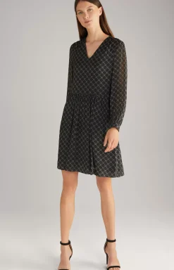 Clearance JOOP! Viscose Dress in a Black/Grey Pattern black/beige patterned