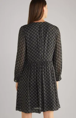 Clearance JOOP! Viscose Dress in a Black/Grey Pattern black/beige patterned