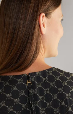 Clearance JOOP! Viscose Dress in a Black/Grey Pattern black/beige patterned