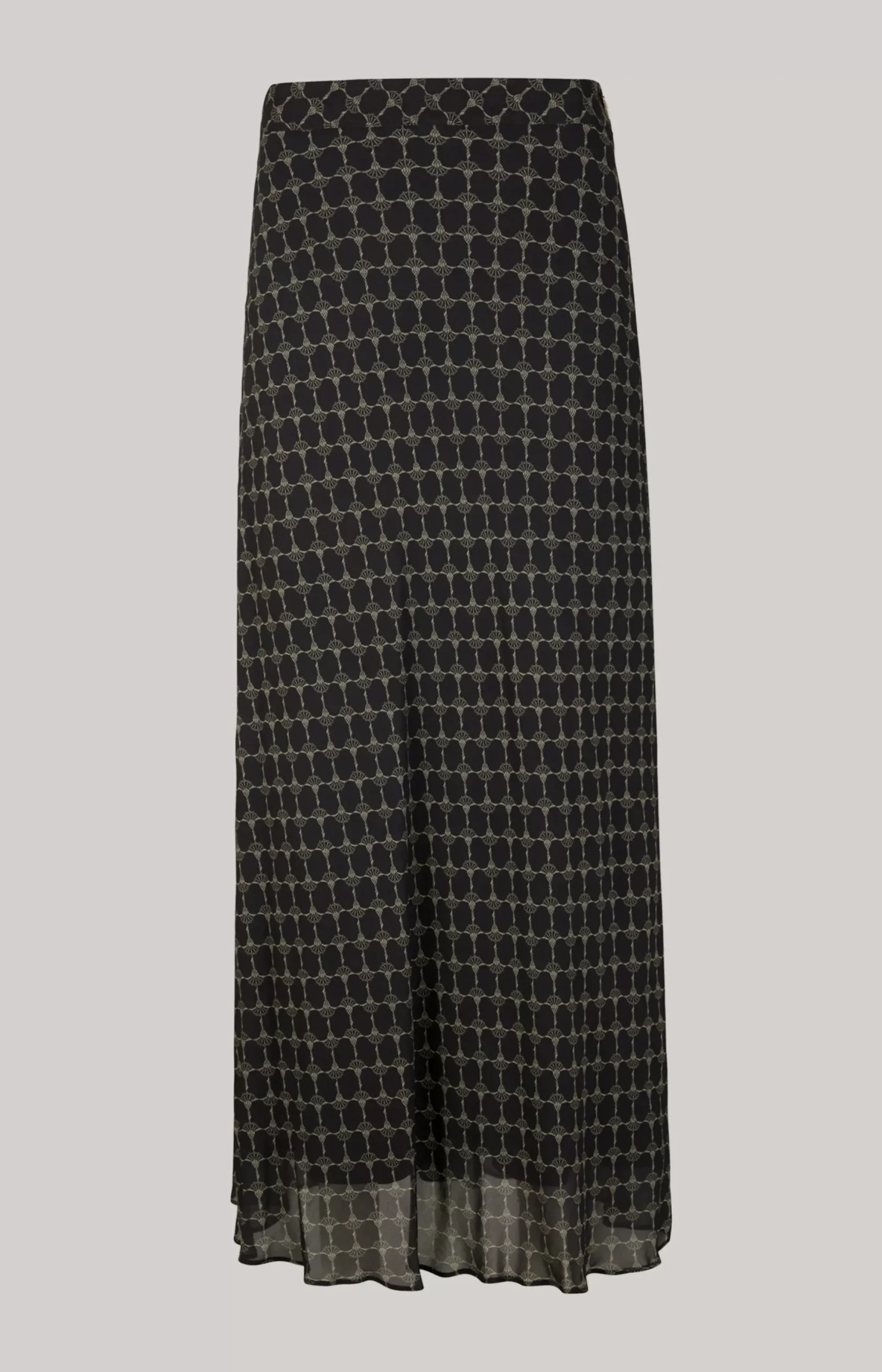 JOOP! Viscose Skirt in a Black/Beige Pattern black/beige patterned