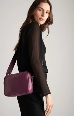 Clearance JOOP! Vivace Cloe Shoulder Bag in Violet checked dark brown 1