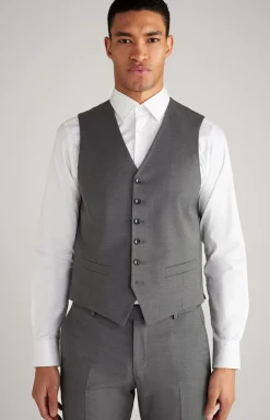 Hot JOOP! Wackno Modular Suit Waistcoat in Grey grey melange