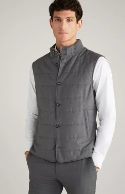 New JOOP! Wermut Waistcoat in Dark Grey dark grey melange