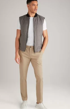 JOOP! Wilmot Quilted Waistcoat in dark beige