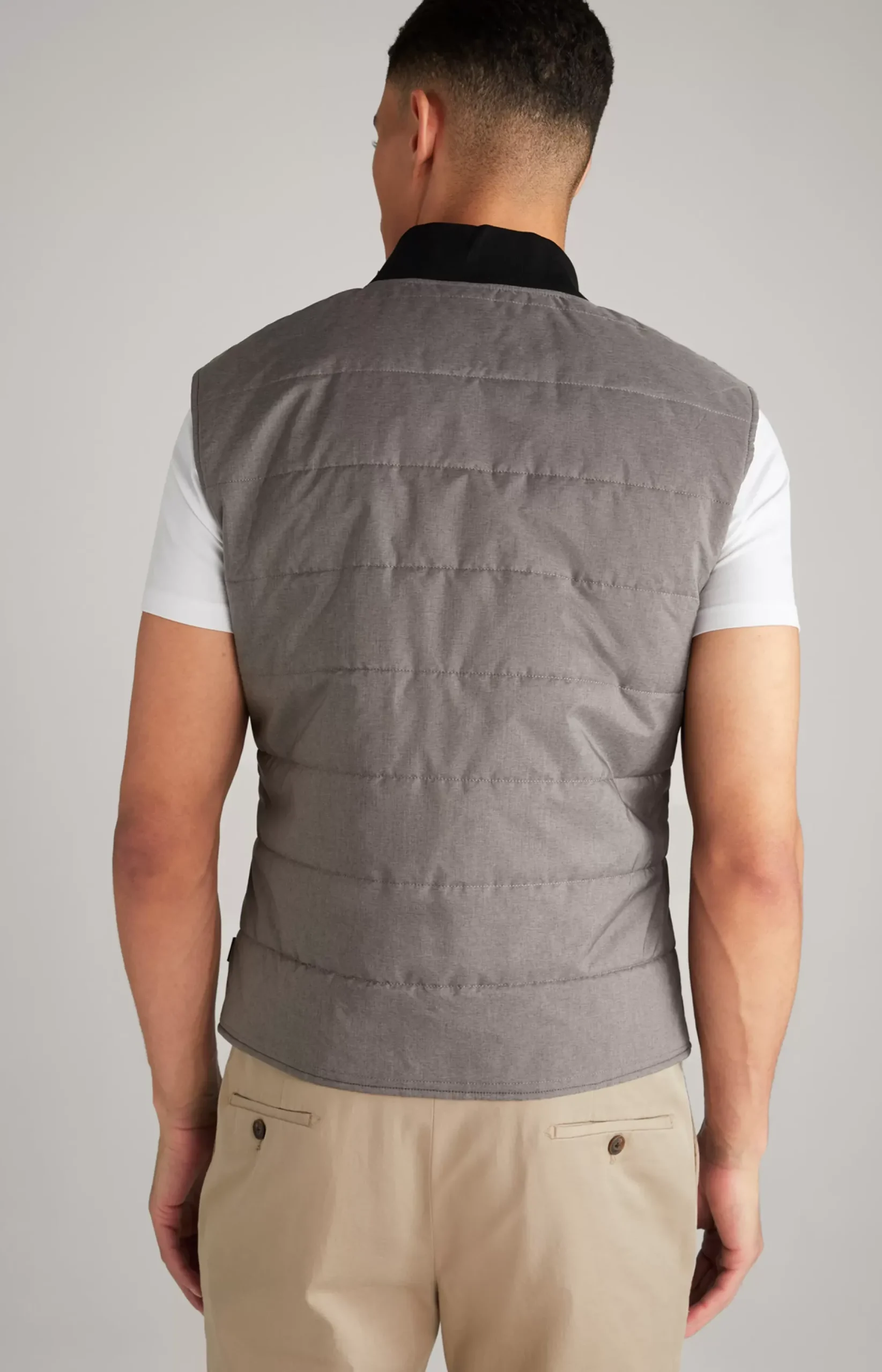 JOOP! Wilmot Quilted Waistcoat in dark beige