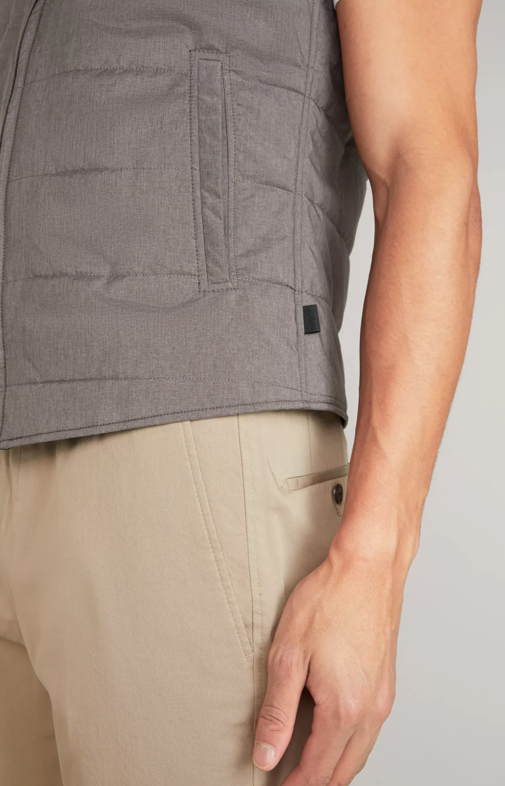 JOOP! Wilmot Quilted Waistcoat in dark beige