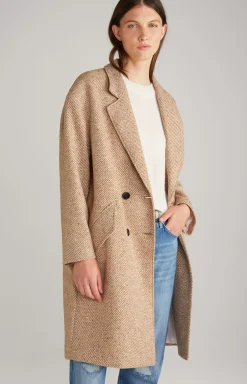 Sale JOOP! Wool Blend Coat in brown/ecru