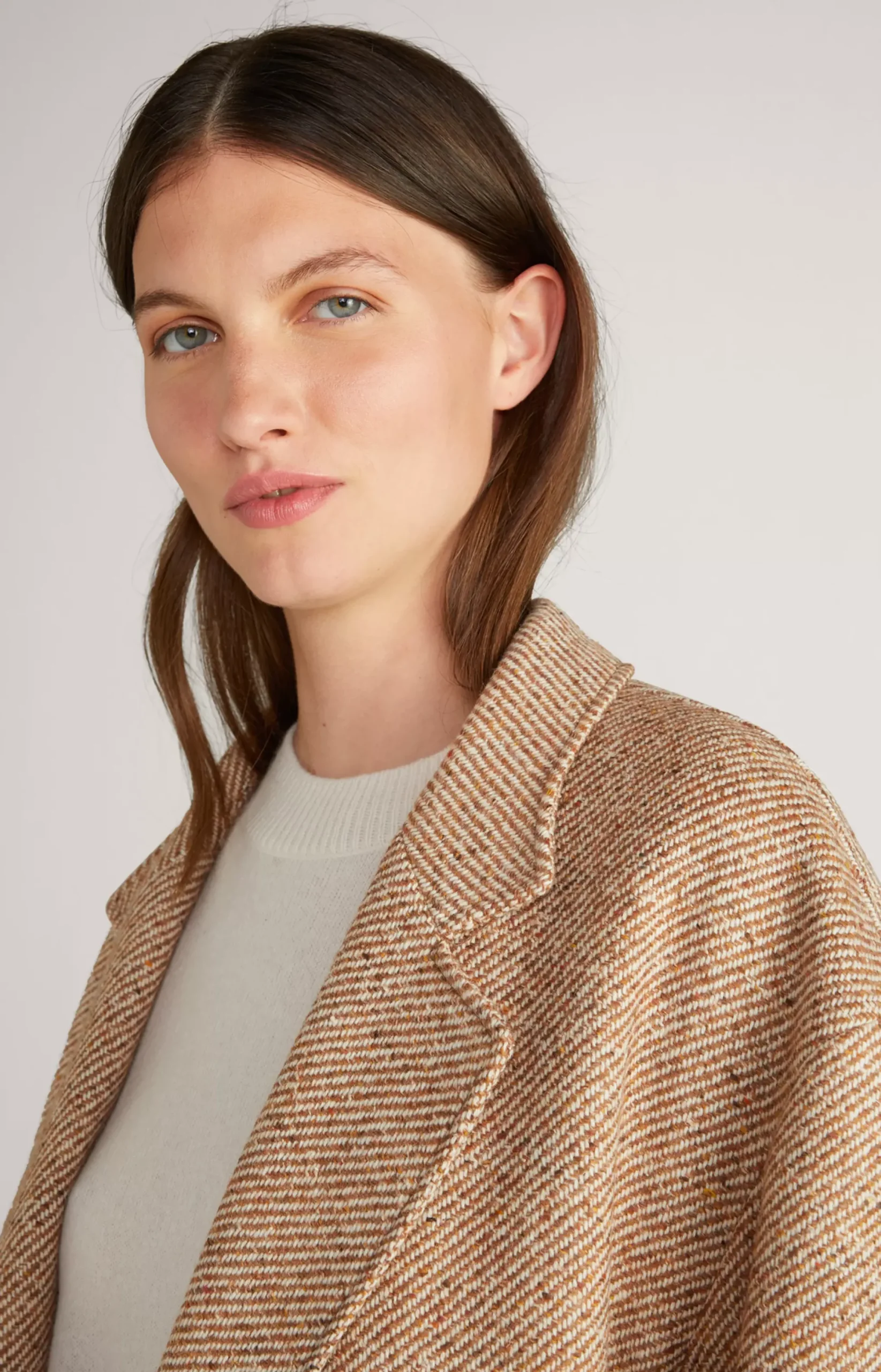 Sale JOOP! Wool Blend Coat in brown/ecru