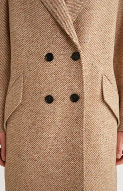 Sale JOOP! Wool Blend Coat in brown/ecru