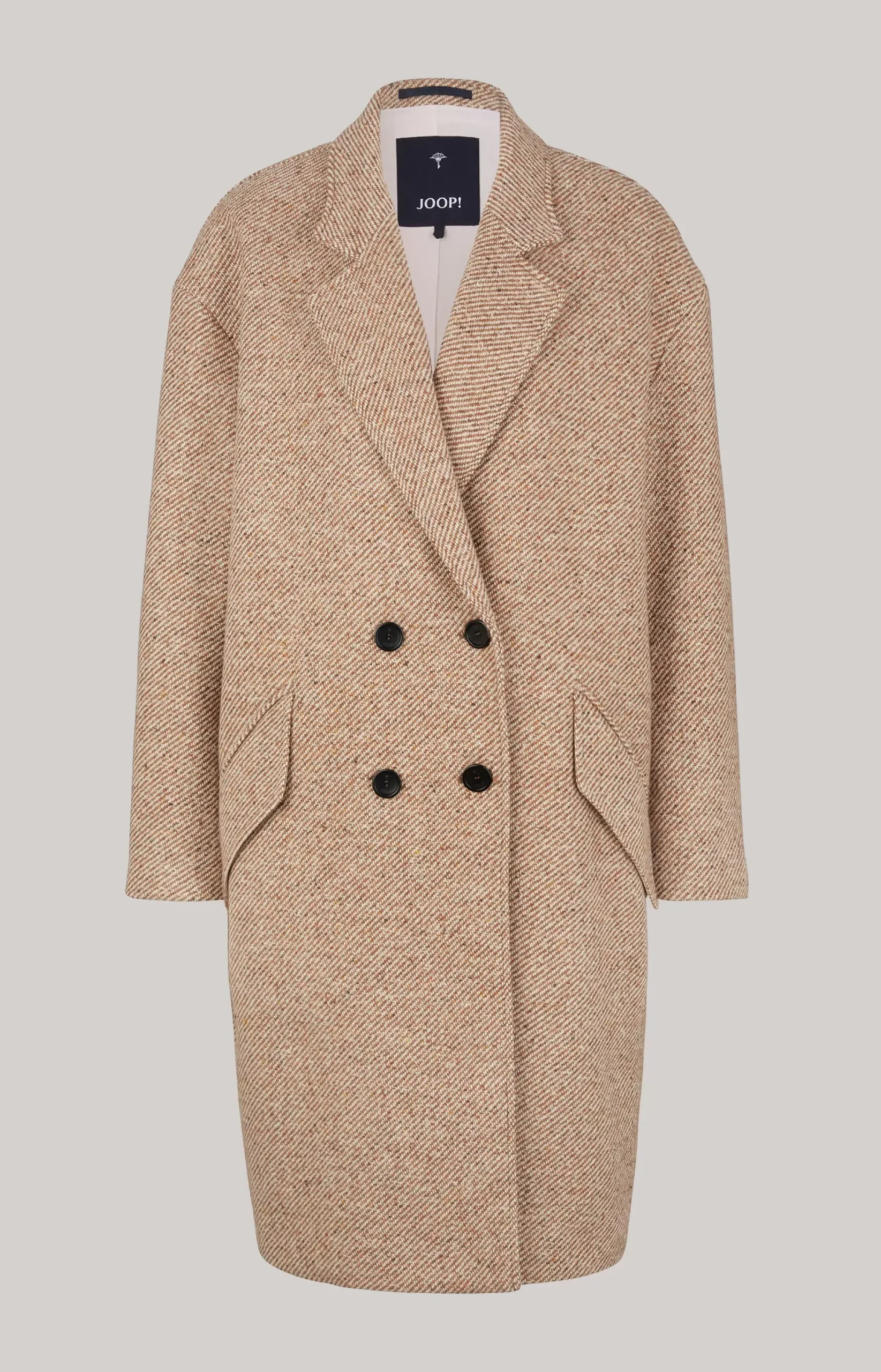 Sale JOOP! Wool Blend Coat in brown/ecru