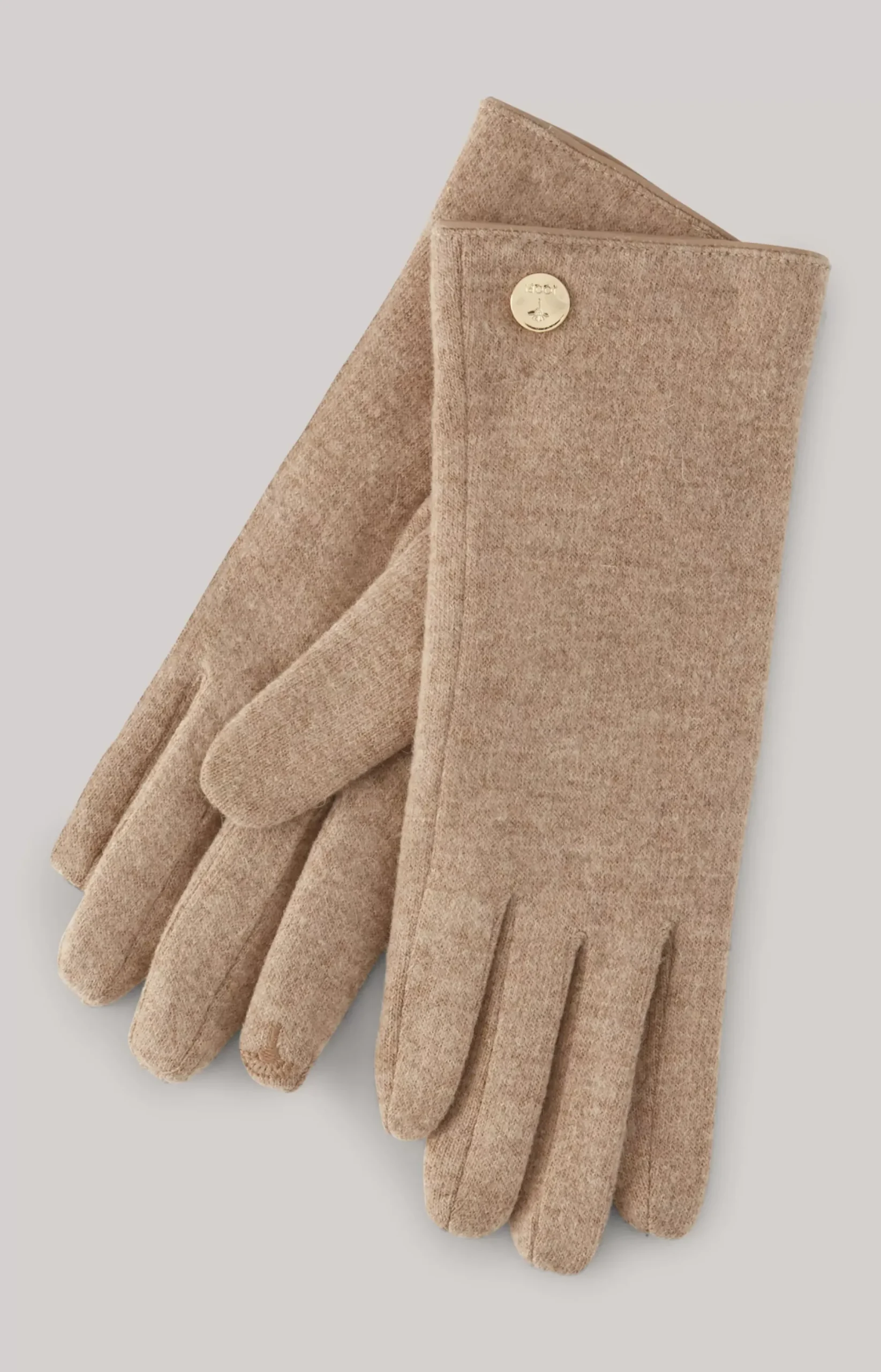 Online JOOP! Wool Gloves in beige melange