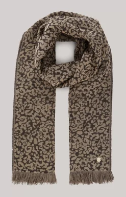 Online JOOP! Wool Jacquard Scarf in beige/black