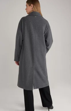 New JOOP! Wool Mix Coat in Grey Melange dark grey melange