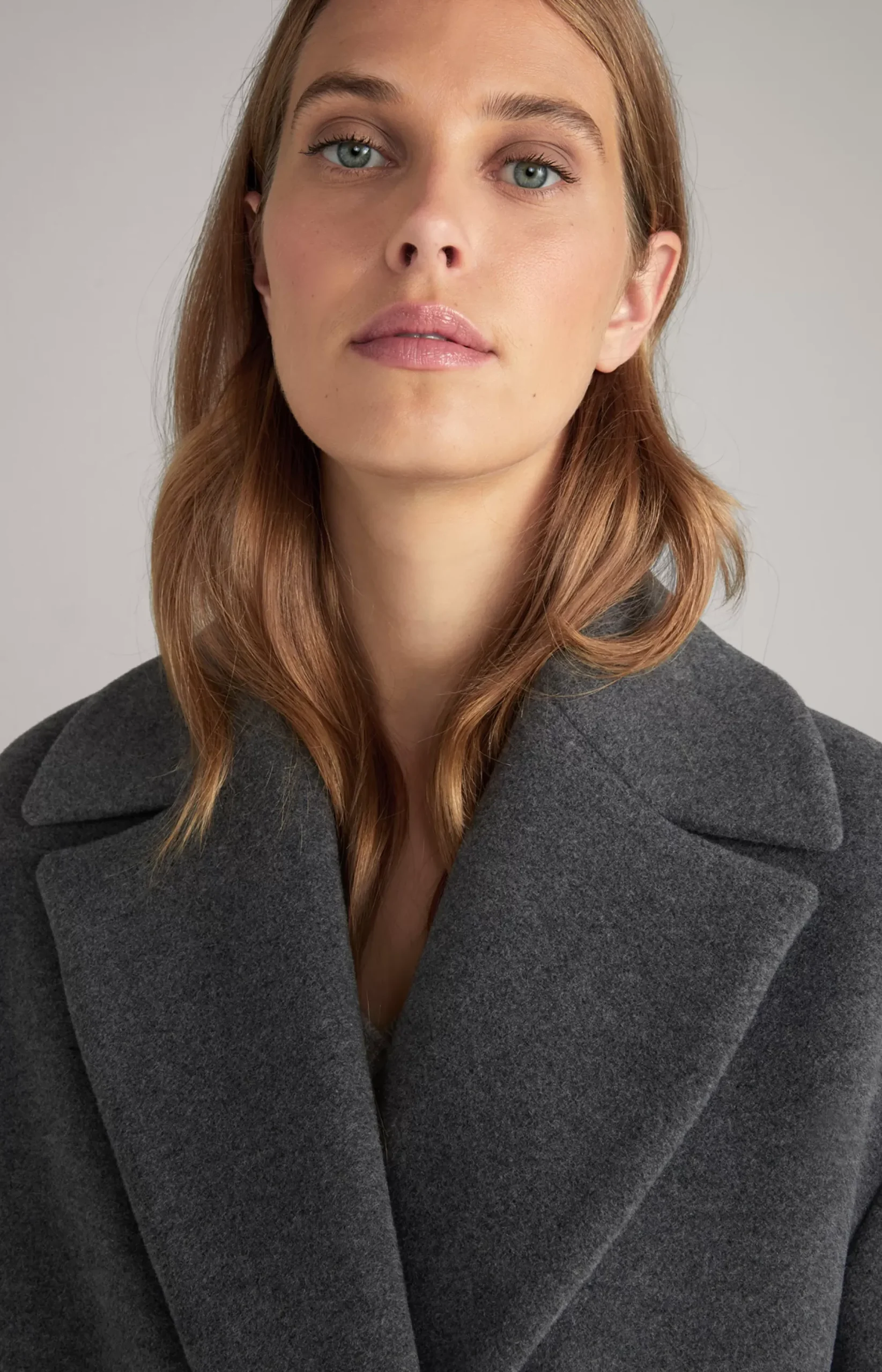 New JOOP! Wool Mix Coat in Grey Melange dark grey melange