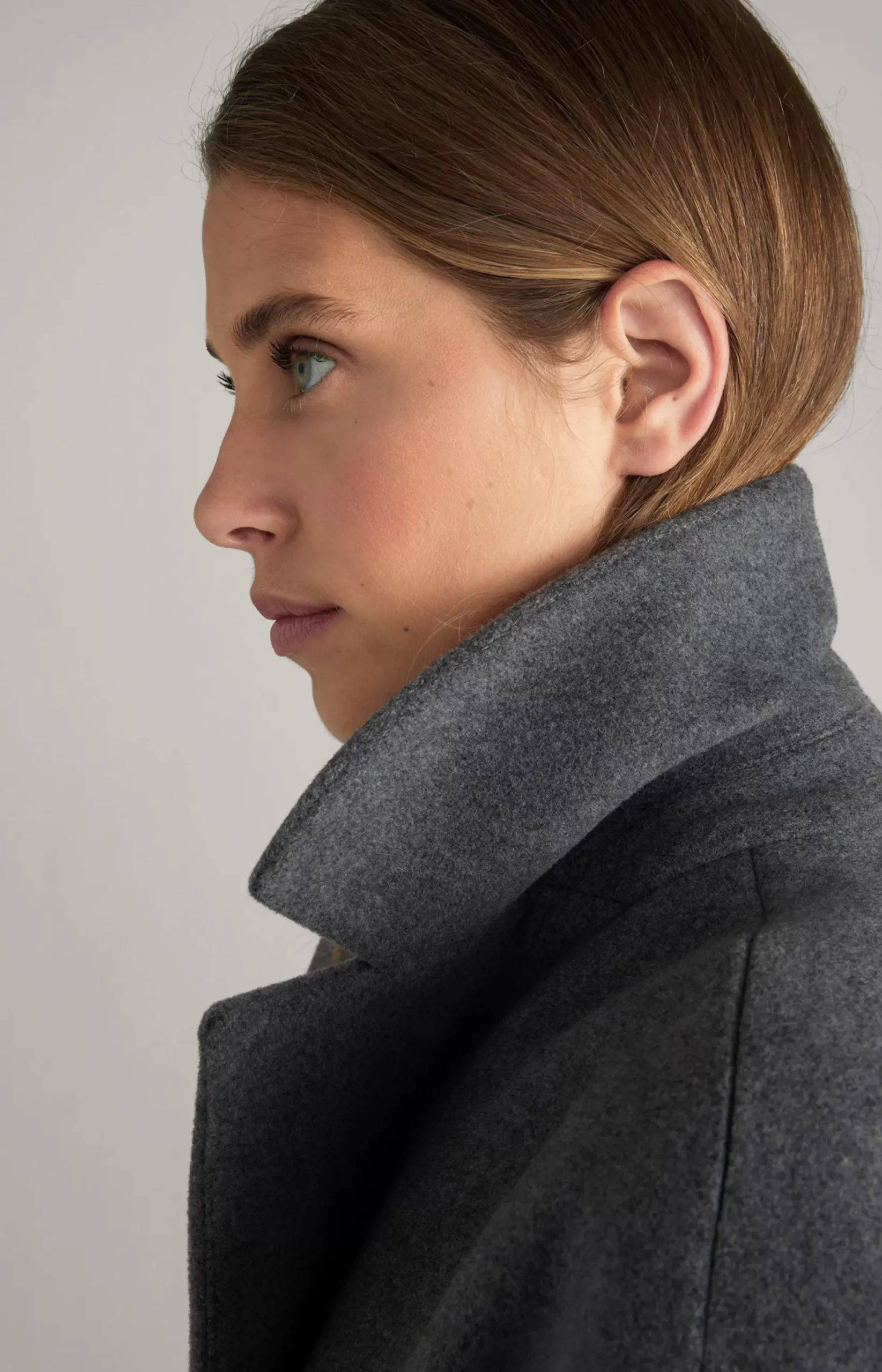 New JOOP! Wool Mix Coat in Grey Melange dark grey melange
