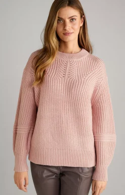 JOOP! Wool Mix Knitted Pullover in dark rosé